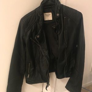 Abercrombie and Fitch leather jacket Size Small